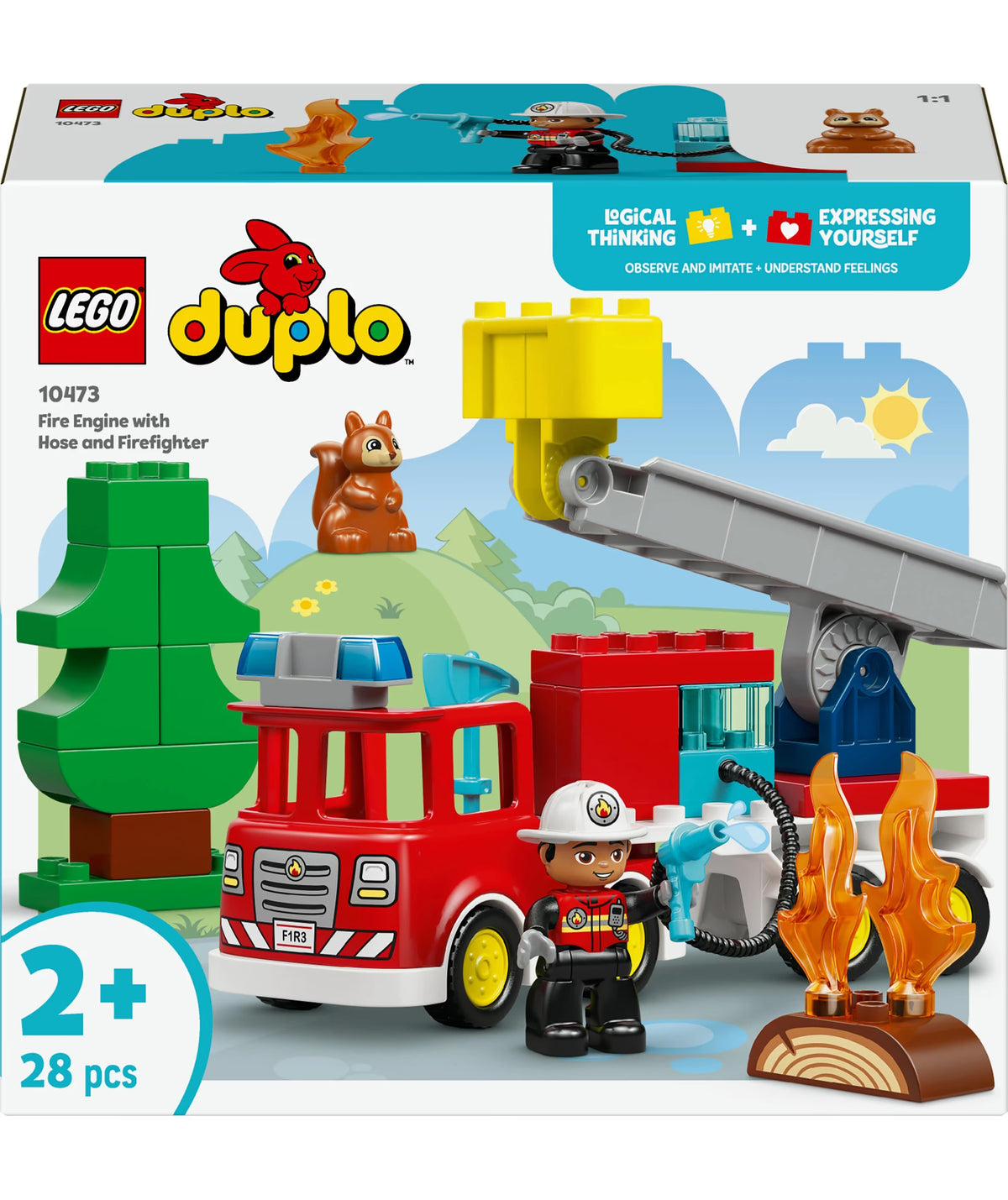 LEGO DUPLO Town Fire Truck with Hose and Firefighter