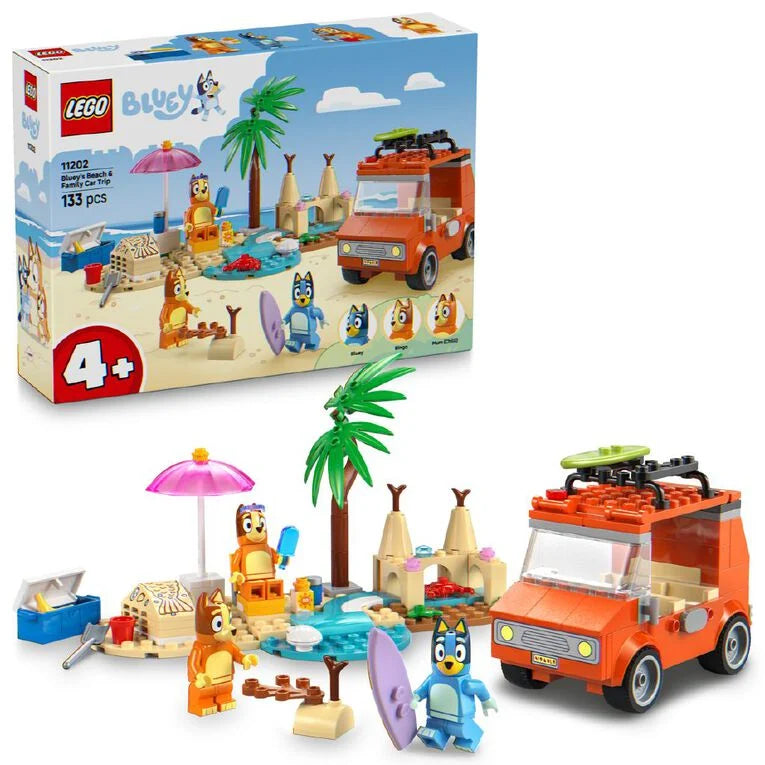 LEGO Bluey: Bluey's Beach & Family Car Trip