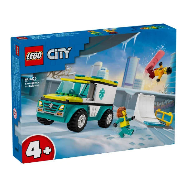 City: Emergency Ambulance and Snowboarder