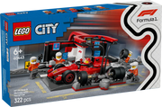 City: F1 Pit Stop & Pit Crew with Ferrari Car