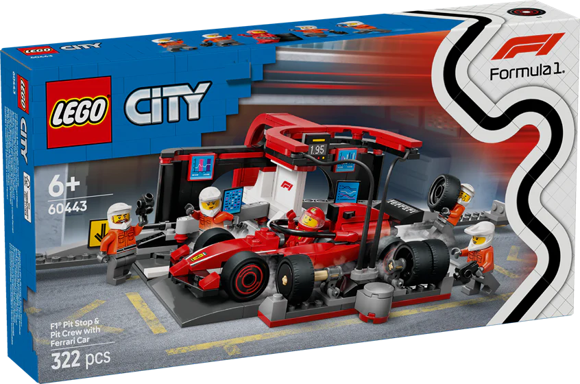 City: F1 Pit Stop & Pit Crew with Ferrari Car