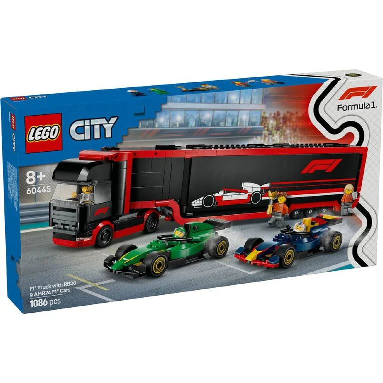 City: F1 Truck with RB20 & AMR24 F1 Cars