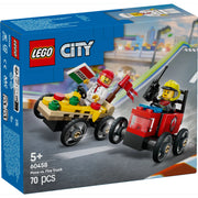 City: Pizza vs. Fire Truck Race Car Pack