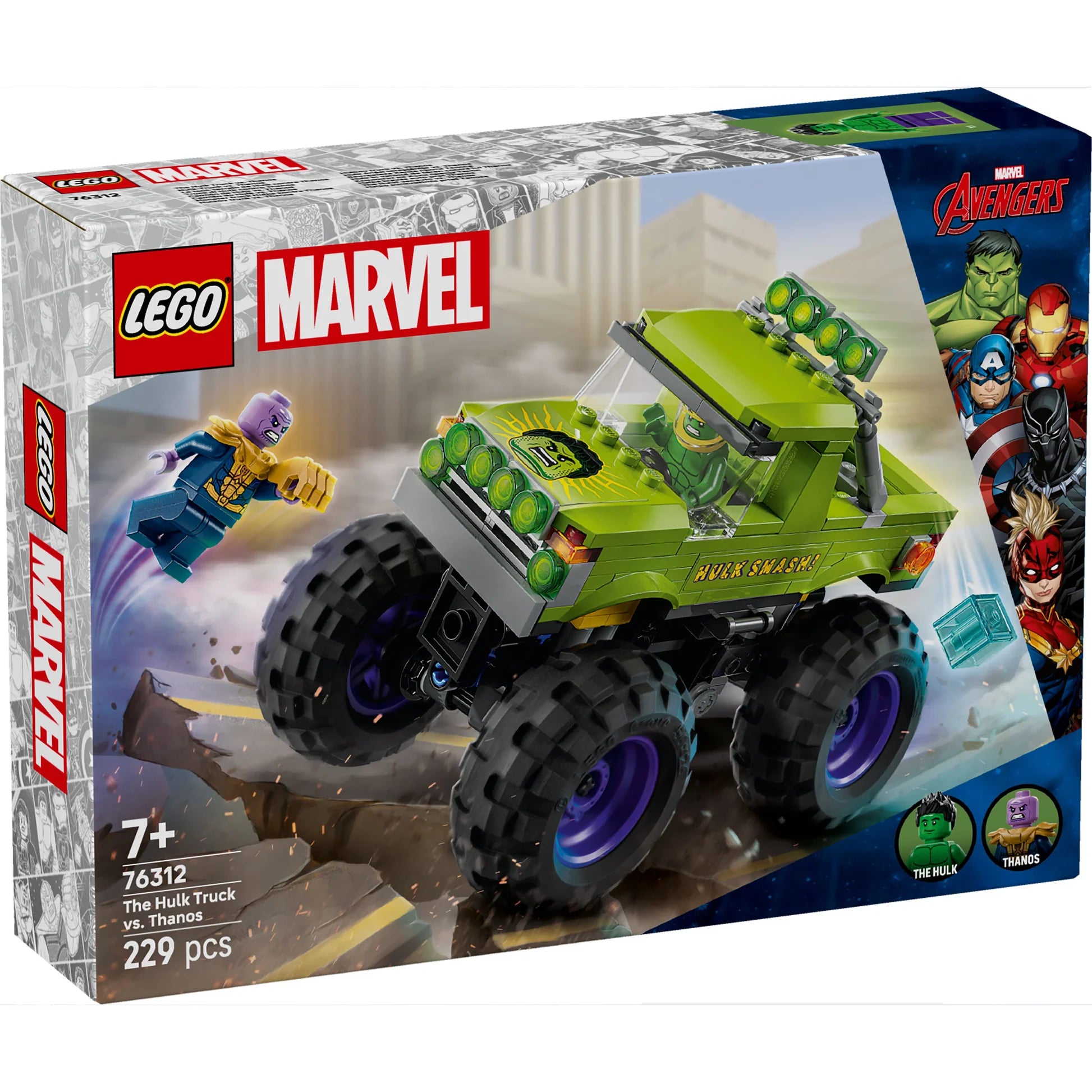 LEGO Marvel The Hulk Truck vs. Thanos