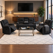 Leeds Manual Recliner Suite (3-Seater + 2 x Single Recliners)