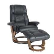 Marmo Chair & Footstool (Leather)