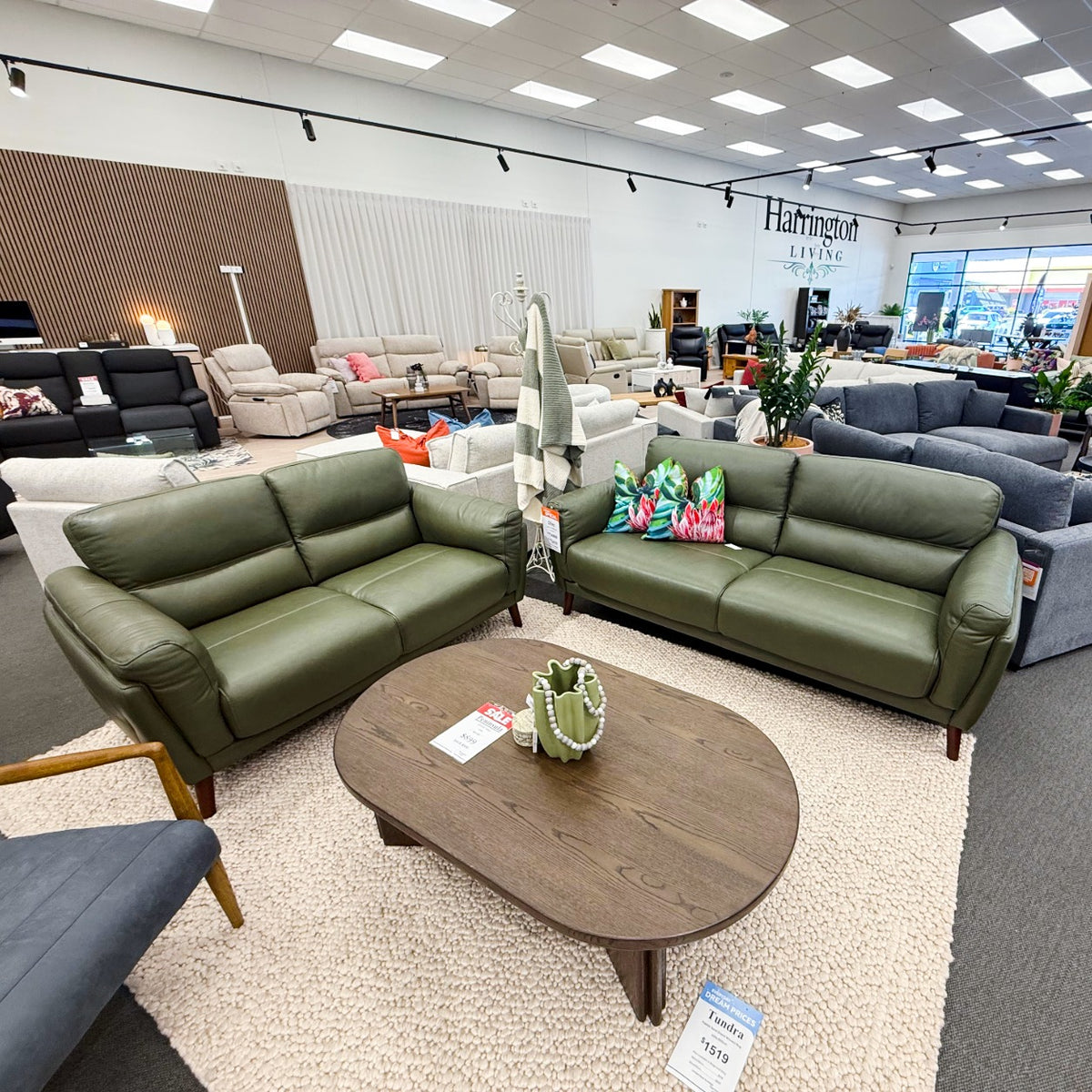 Oliver 3 Seater & 2 Seater Leather Lounge Suite