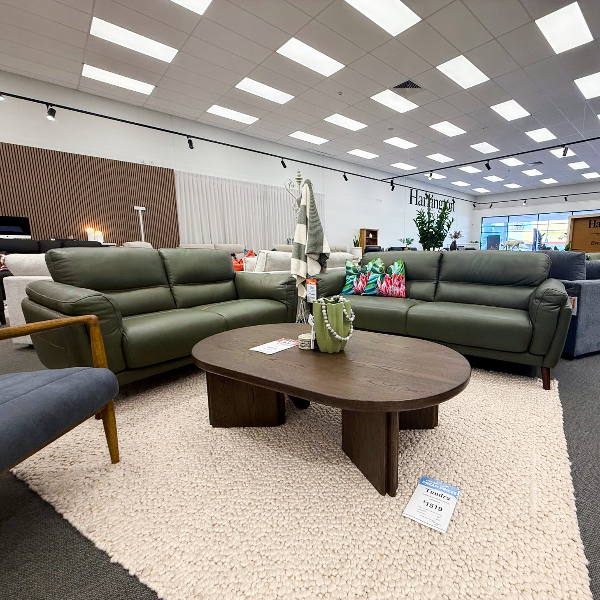 Oliver 3 Seater & 2 Seater Leather Lounge Suite