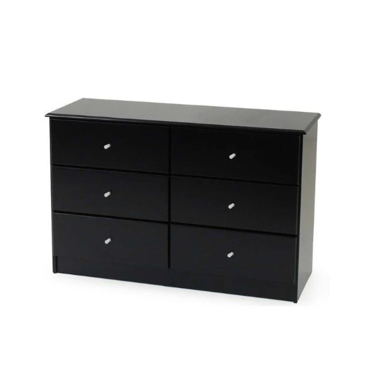 Regal 6 Drawer Black Lowboy