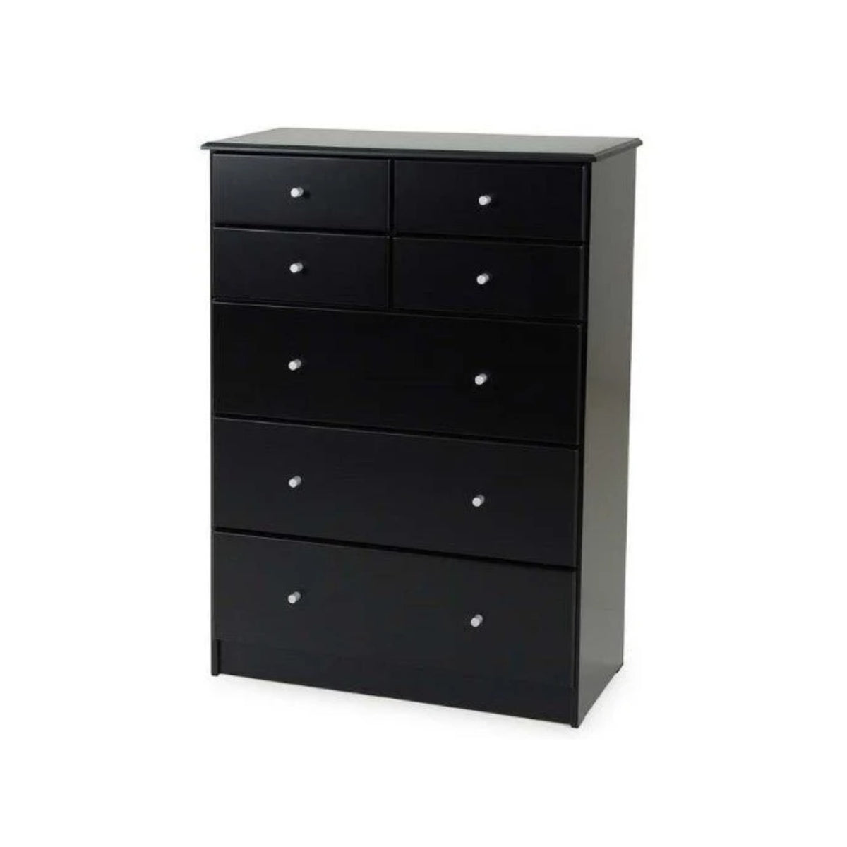 Regal 7 Drawer Black Highboy