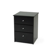 Regal 3 Drawer Black Bedside Table