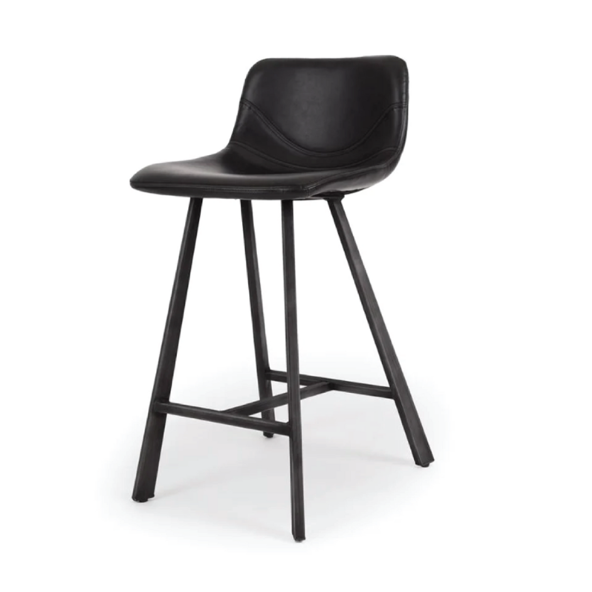 Rustic Barstool Vintage Black (PU)