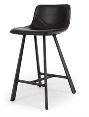 Rustic Barstool Vintage Black (PU)