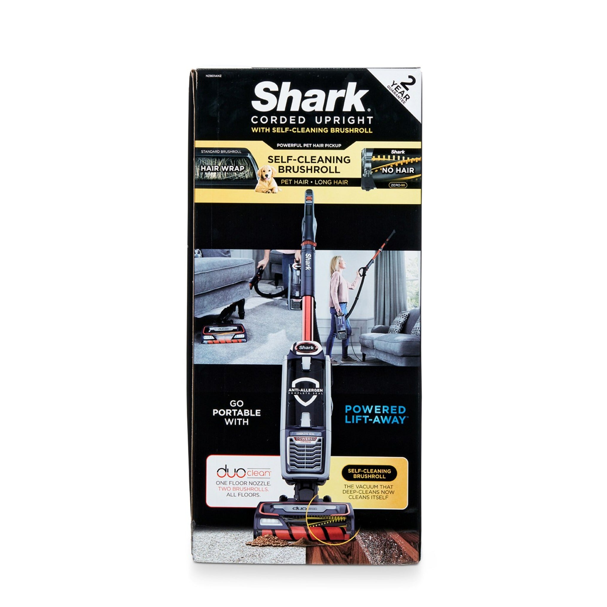 Shark Corded Upright Vacuum with SelfCleaning Brushroll NZ801