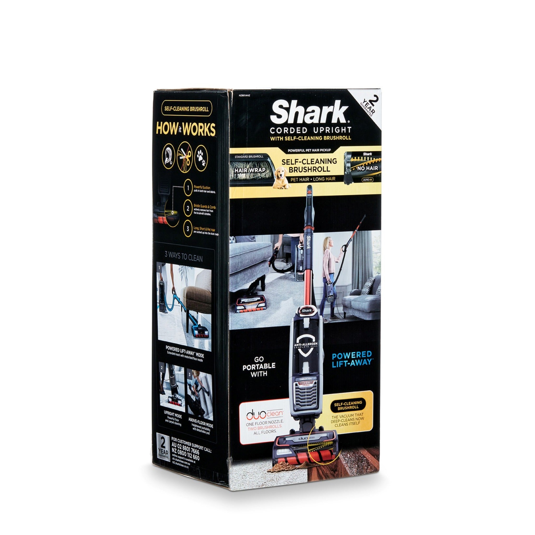 Shark Corded Upright Vacuum with SelfCleaning Brushroll NZ801