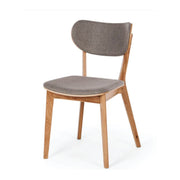 Zurich Chair (Nat Oak) Light Grey